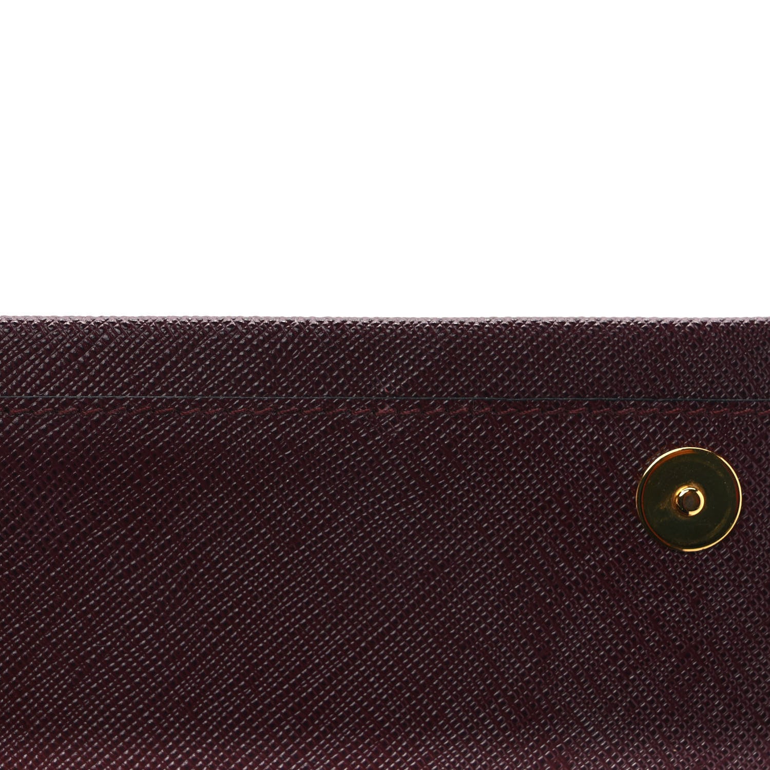 Prada Saffiano Metal Chain Wallet Granato 9 of 10