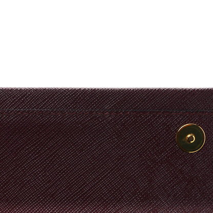 Prada Saffiano Metal Chain Wallet Granato 9 of 10