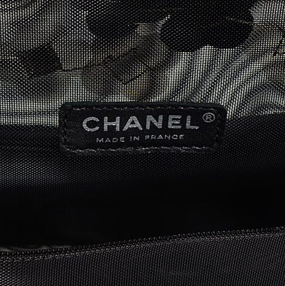 Chanel Nylon Camellia Medium Flap Black 6 of 8