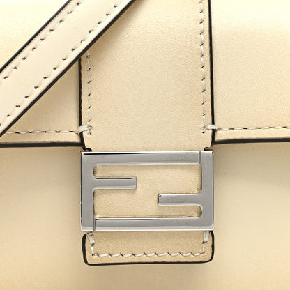 Fendi Vitello King Tamponato Micro Flat Baguette White Ice 5 of 11