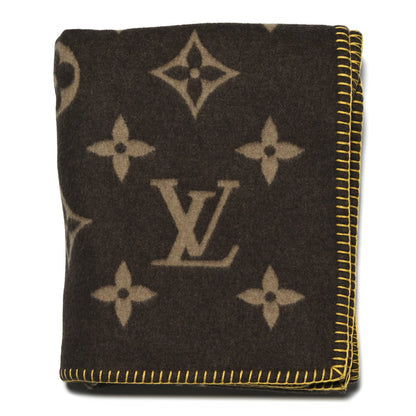 Louis Vuitton Lambswool Angora Monogram Blanket Marron 1 of 3
