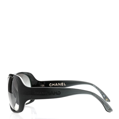 Chanel Logo Sunglasses 6035  Black Grey 3 of 10
