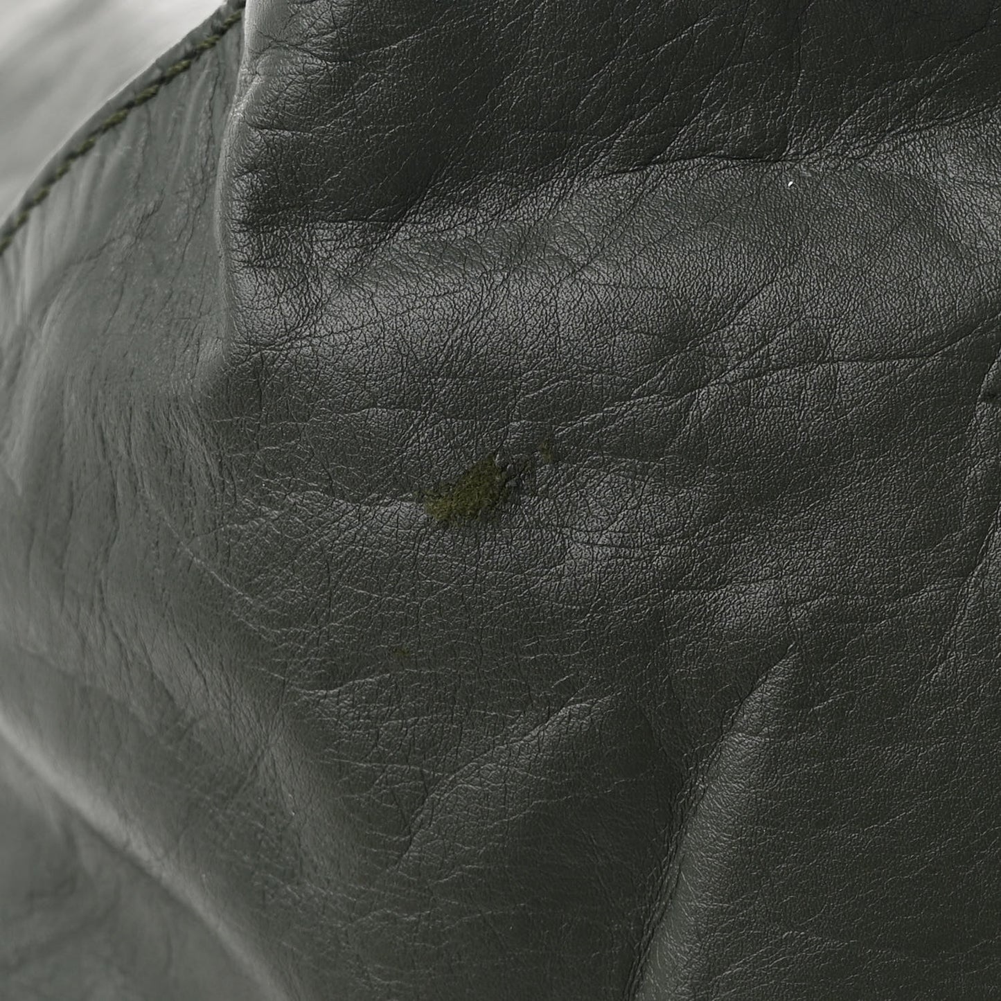 Paper Calfskin Fold Shopper Tote Green