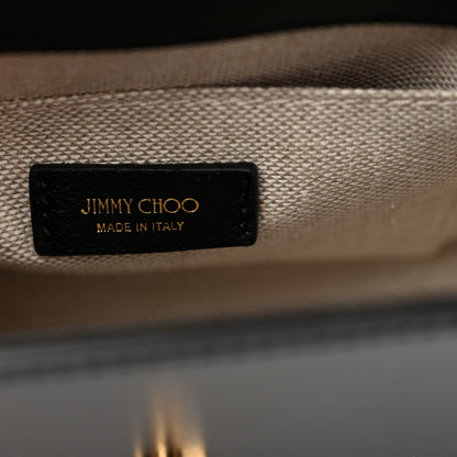 Jimmy Choo Box Calfskin Diamond Crossbody Bag Black 6 of 13
