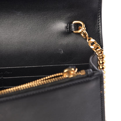 Saint Laurent Smooth Calfskin Classic Monogram Kate Tassel Chain Wallet Black 12 of 16