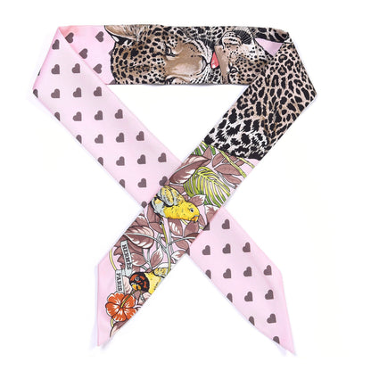 Hermes Silk Jungle Love Love Twilly Rose Pale Etoupe 1 of 4