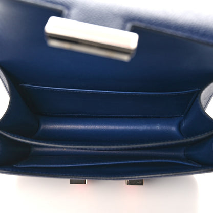 Hermes Epsom Enamel Constance 18 Bleu Saphir Orange Poppy 5 of 10