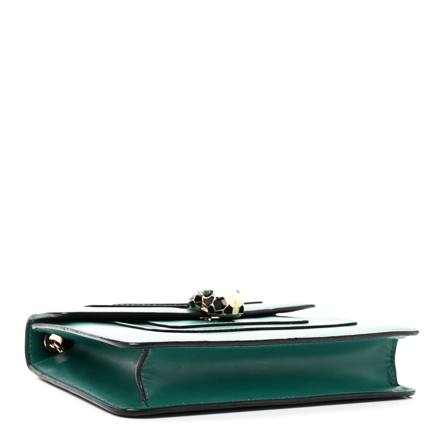 Bulgari Calfskin Small Serpenti Forever Snake Strap Crossbody Bag Emerald Green 3 of 8