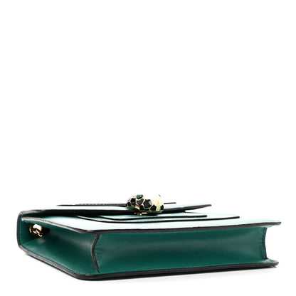 Bulgari Calfskin Small Serpenti Forever Snake Strap Crossbody Bag Emerald Green 3 of 8