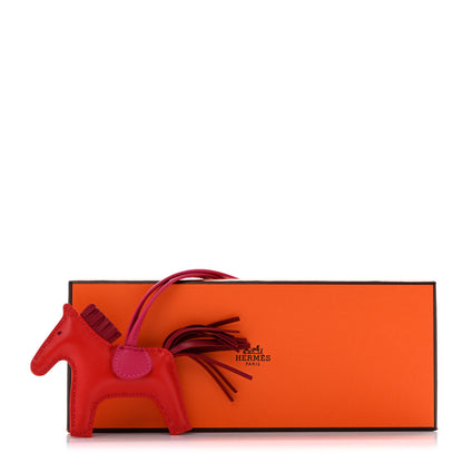 Hermes Milo Lambskin Grigri Rodeo Horse Bag Charm PM Rouge Indien Rubis Rose Mexico 5 of 5