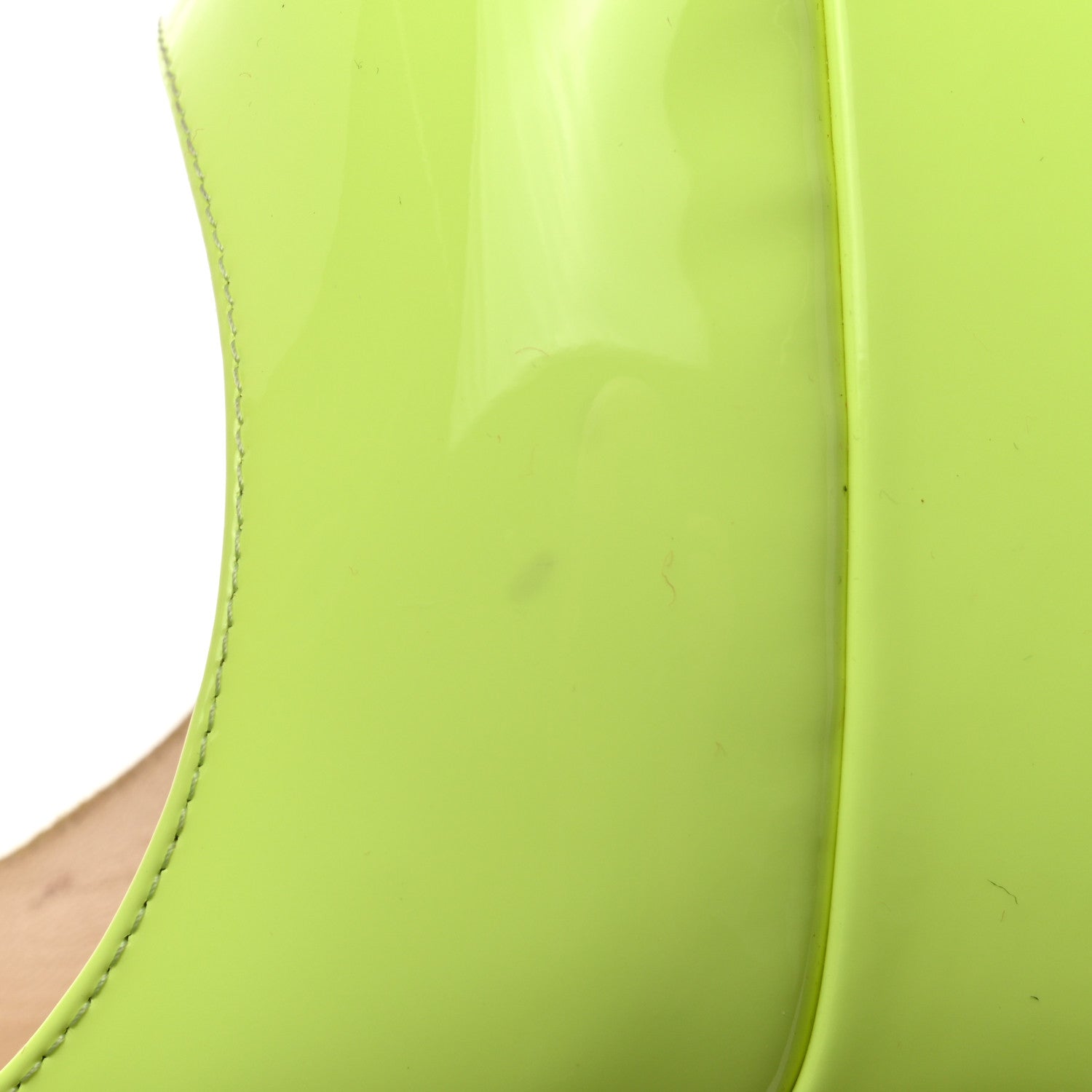 Christian Louboutin Patent Lady Peep 150 Pumps 36 Fluo Yellow 8 of 9
