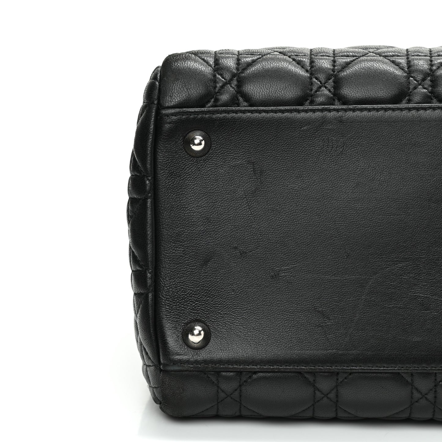 Lambskin Cannage Medium Dior Soft Shopping Tote Black