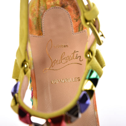 Christian Louboutin Suede Calfskin Cubana Cataclou 60 Platform Sandals 39 Multicolor 7 of 7