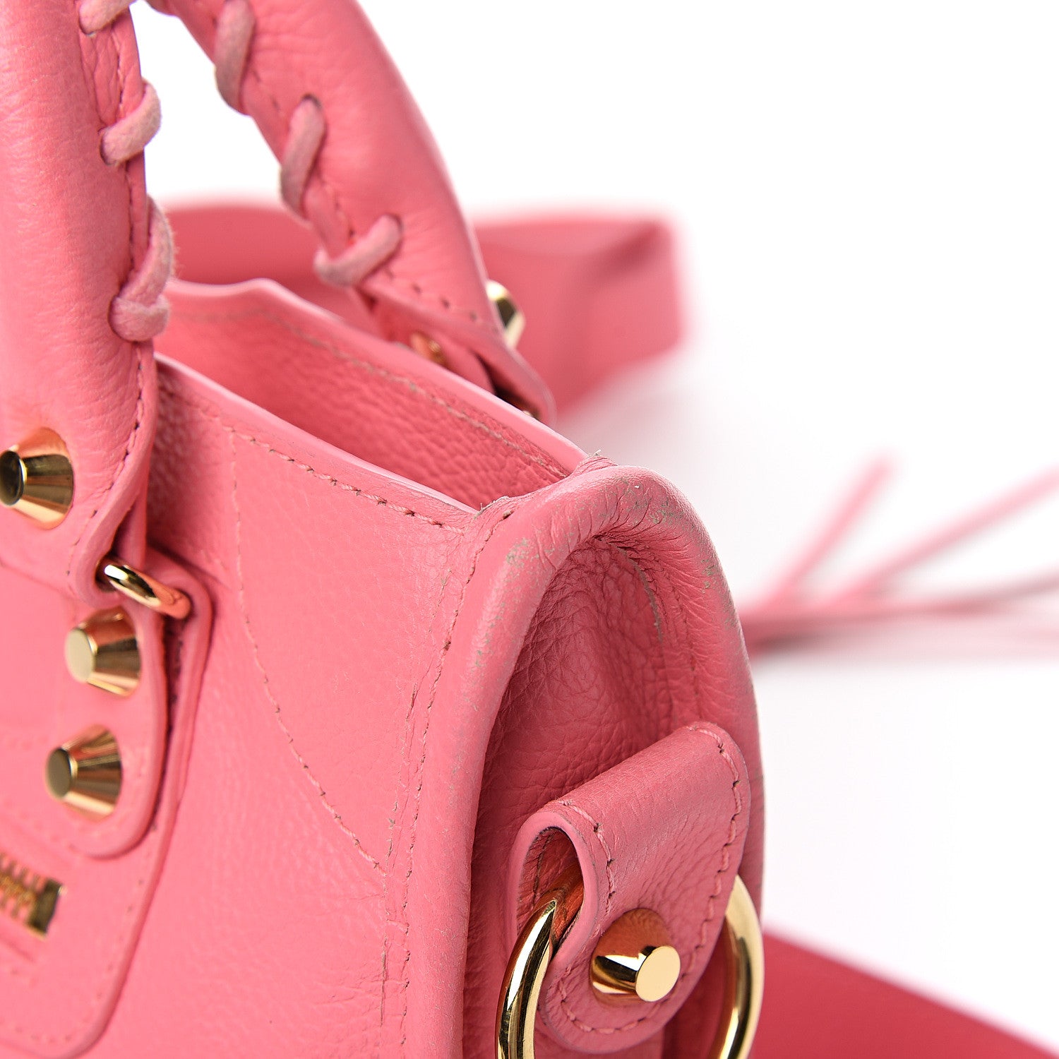 Balenciaga Veau Gravier Classic Gold Hardware Mini City Rose Dragee 8 of 13