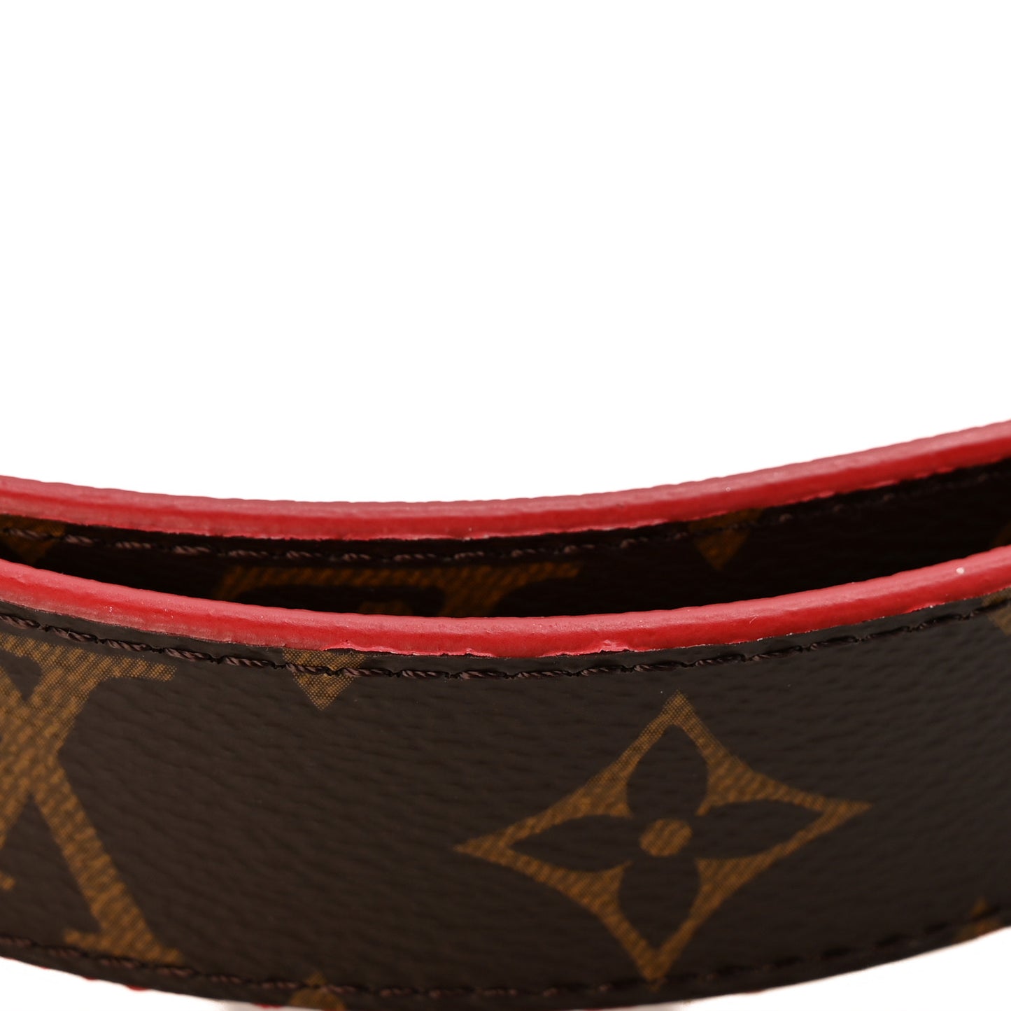 Monogram 30mm LV Initiales Reversible Belt 80 32 Coquelicot