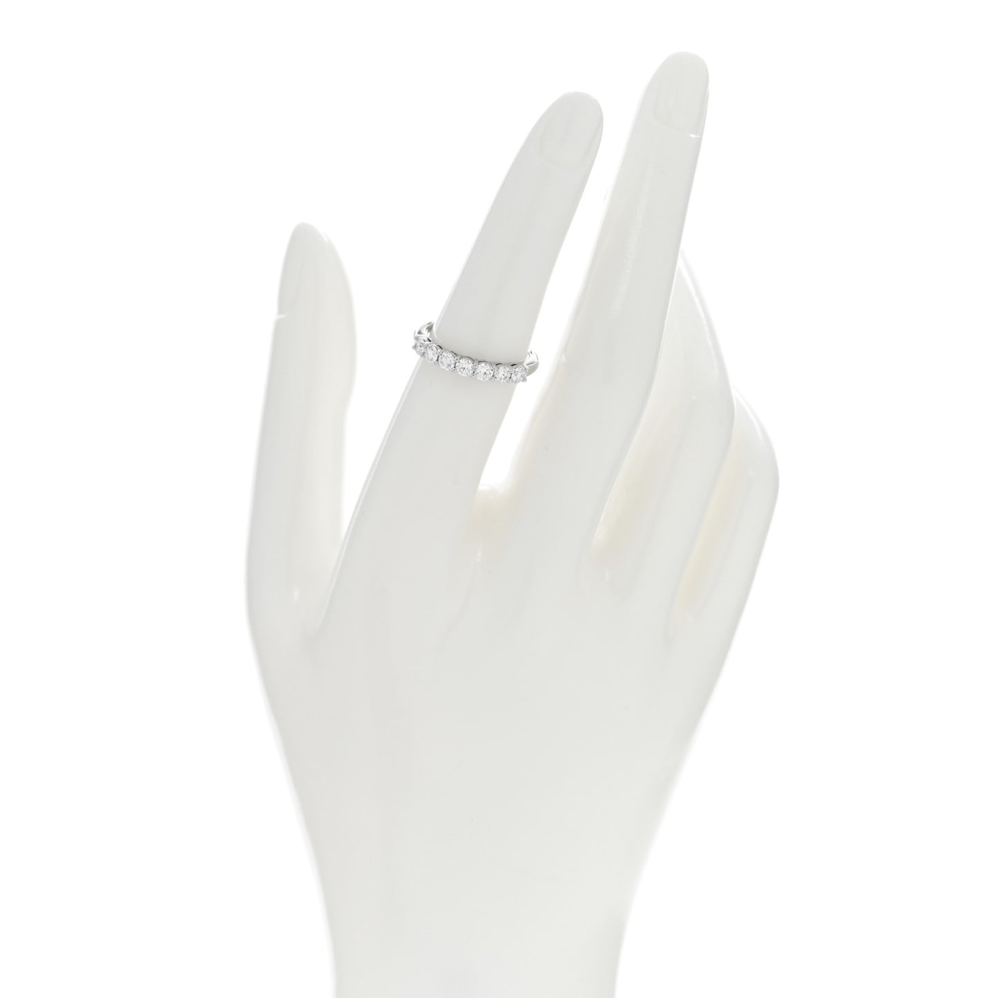 Platinum Diamond 3mm Embrace Half Circle Band Ring 52 6