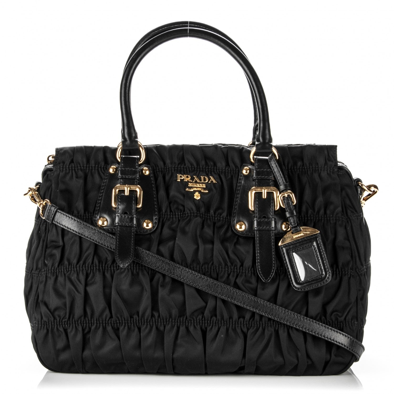 Prada Tessuto Nylon Gaufre Tote Nero Black 1 of 7