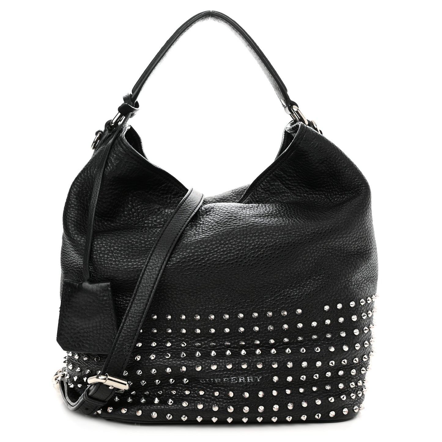 Calfskin Studded Medium Susanna Hobo Black