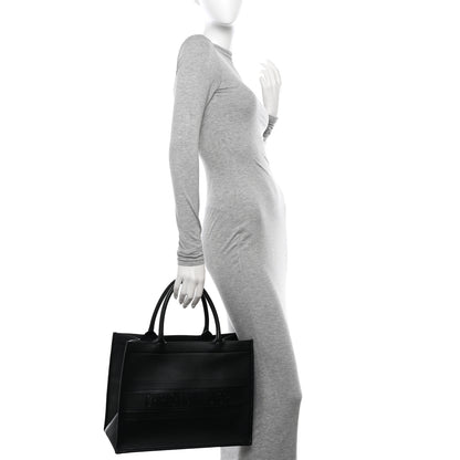 Christian Dior Calfskin Embossed Medium Book Tote Black 2 of 11