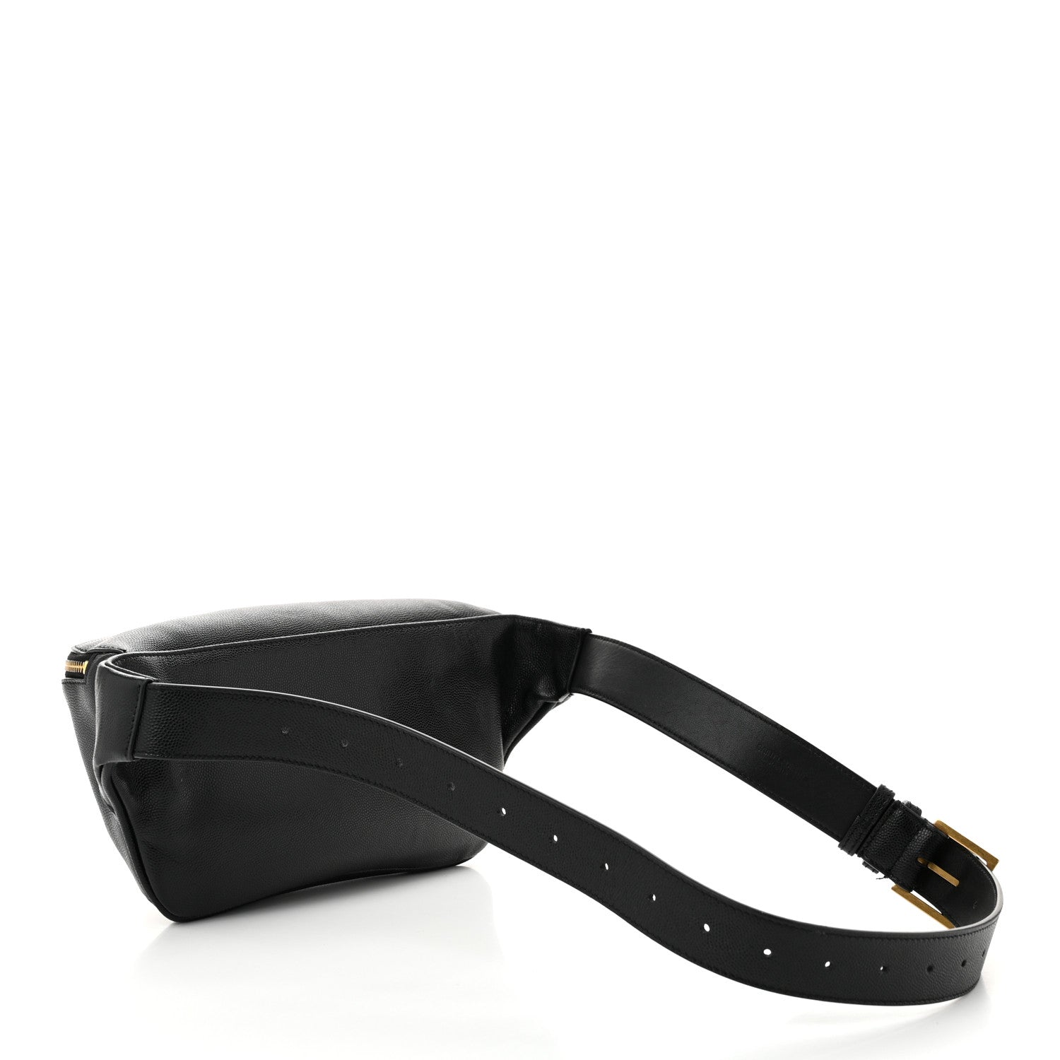 Saint Laurent Grain De Poudre Monogram Belt Bag Black 3 of 11