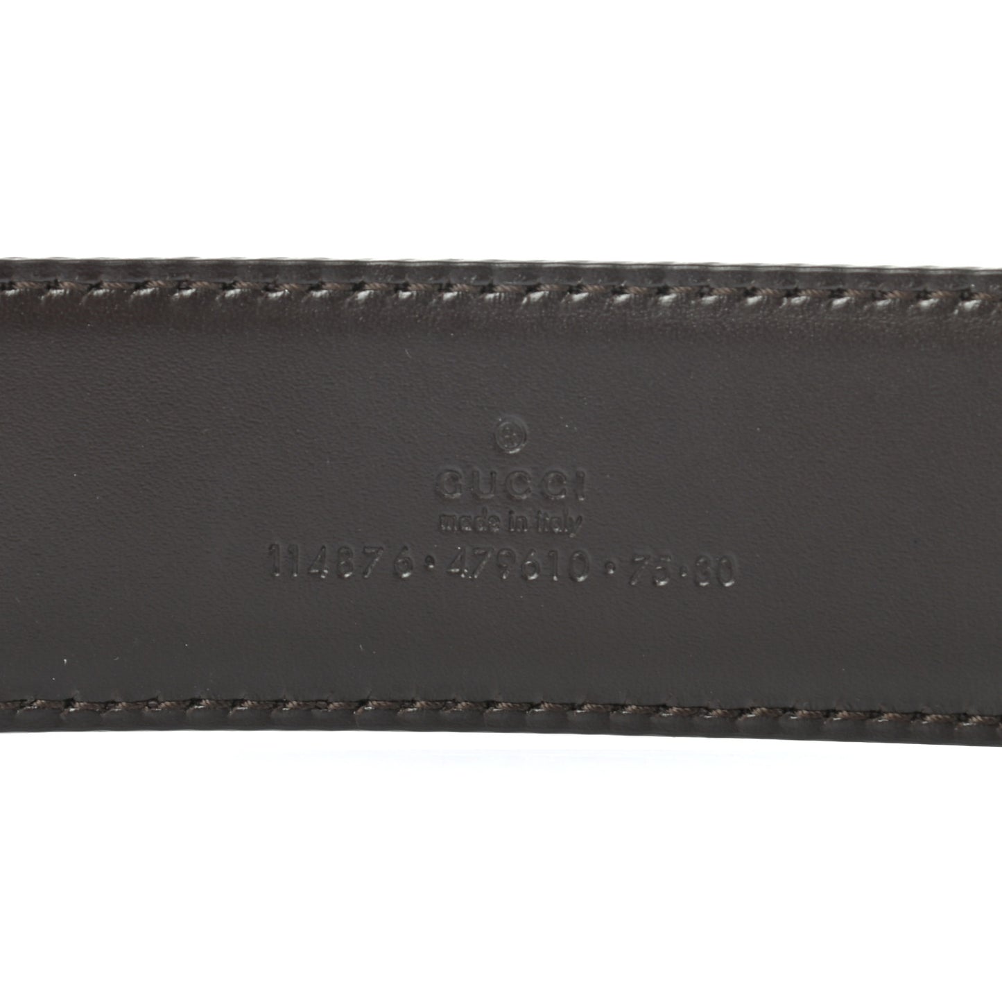 Guccissima Interlocking G Belt 75 30 Dark Brown