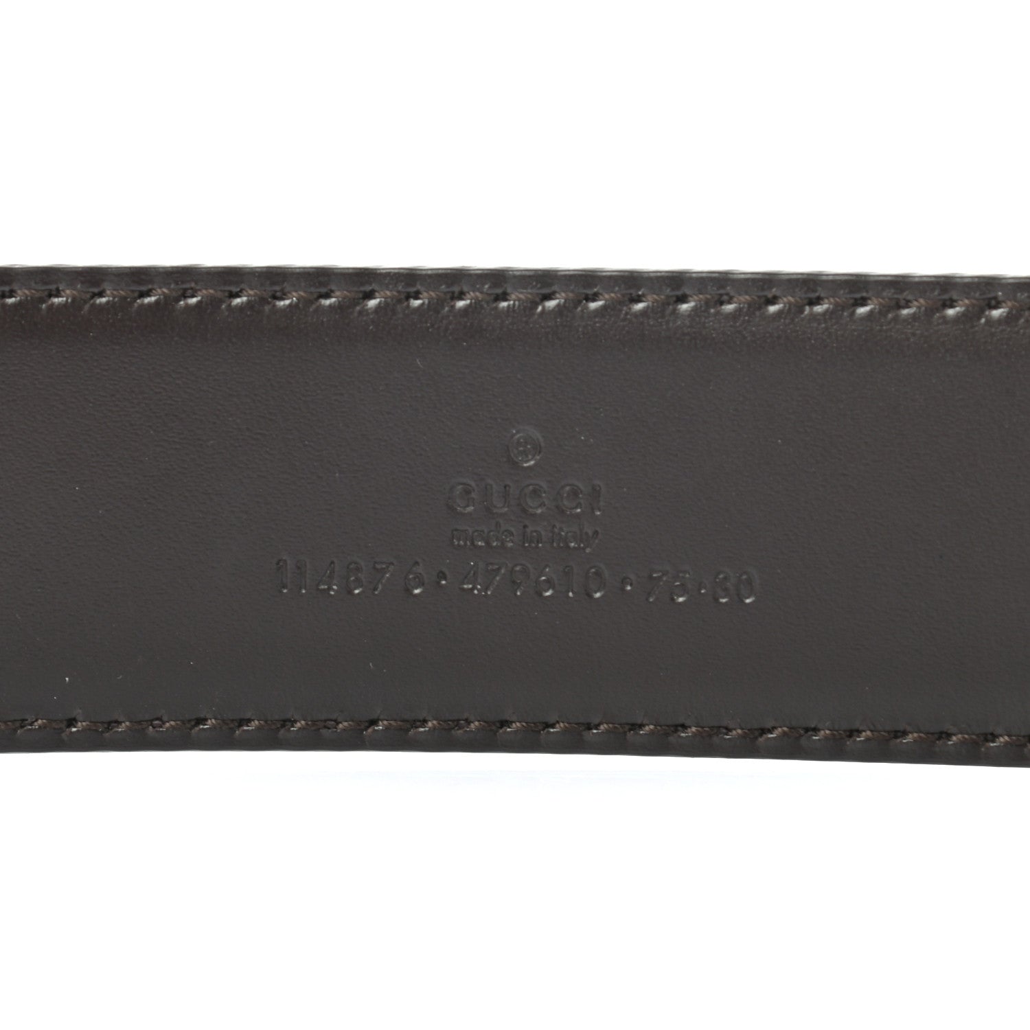 Gucci Guccissima Interlocking G Belt 75 30 Dark Brown 5 of 5
