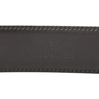 Gucci Guccissima Interlocking G Belt 75 30 Dark Brown 5 of 5