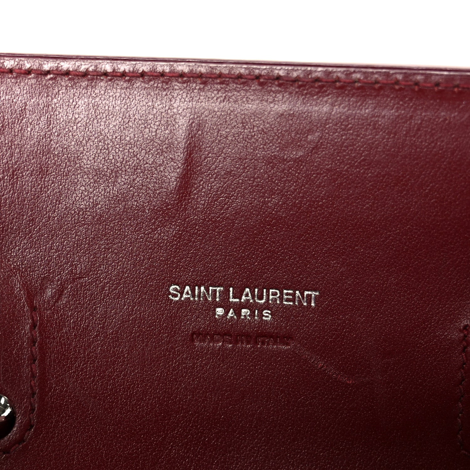 Saint Laurent Calfskin Crocodile Embossed Baby Sac De Jour Red 6 of 11