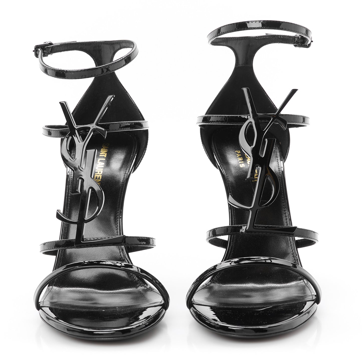 Patent Cassandra 100 Ankle Strap Sandals 40.5 Black