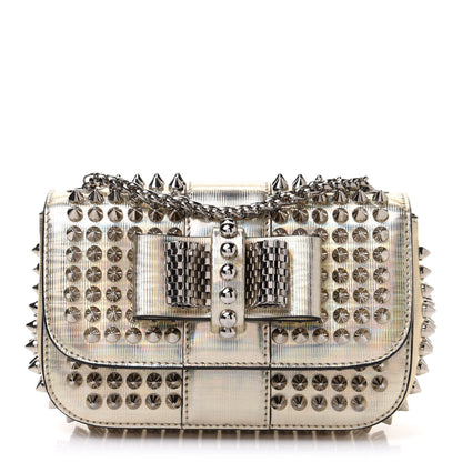 Christian Louboutin Specchio Galactic Spikes Sweety Charity Crossbody Bag Platine 1 of 11