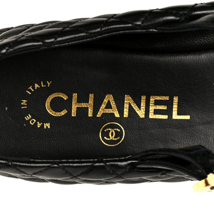 Chanel Lambskin Quilted Mary Jane Flats 36.5 Black 9 of 10