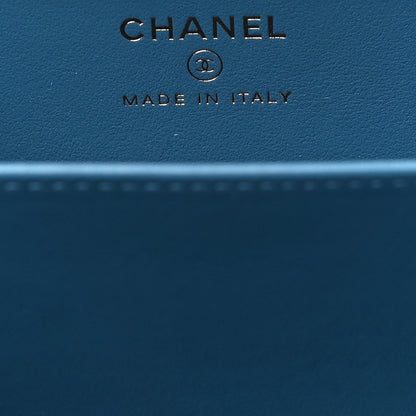 Chanel Denim Quilted CC Pearl Crush Camera Case Blue 6 of 11