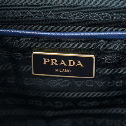 Prada Saffiano Large Galleria Double Zip Tote Bluette 6 of 15