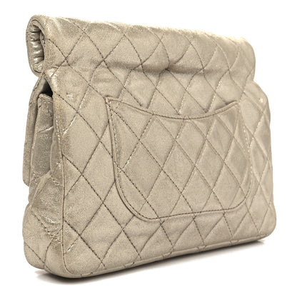 Chanel Iridescent Calfskin Quilted Large Roll 2.55 Reissue Clutch Light Gold 3 of 11