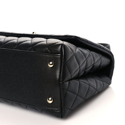 Chanel Caviar Quilted Small Coco Handle Flap Black 9 of 10
