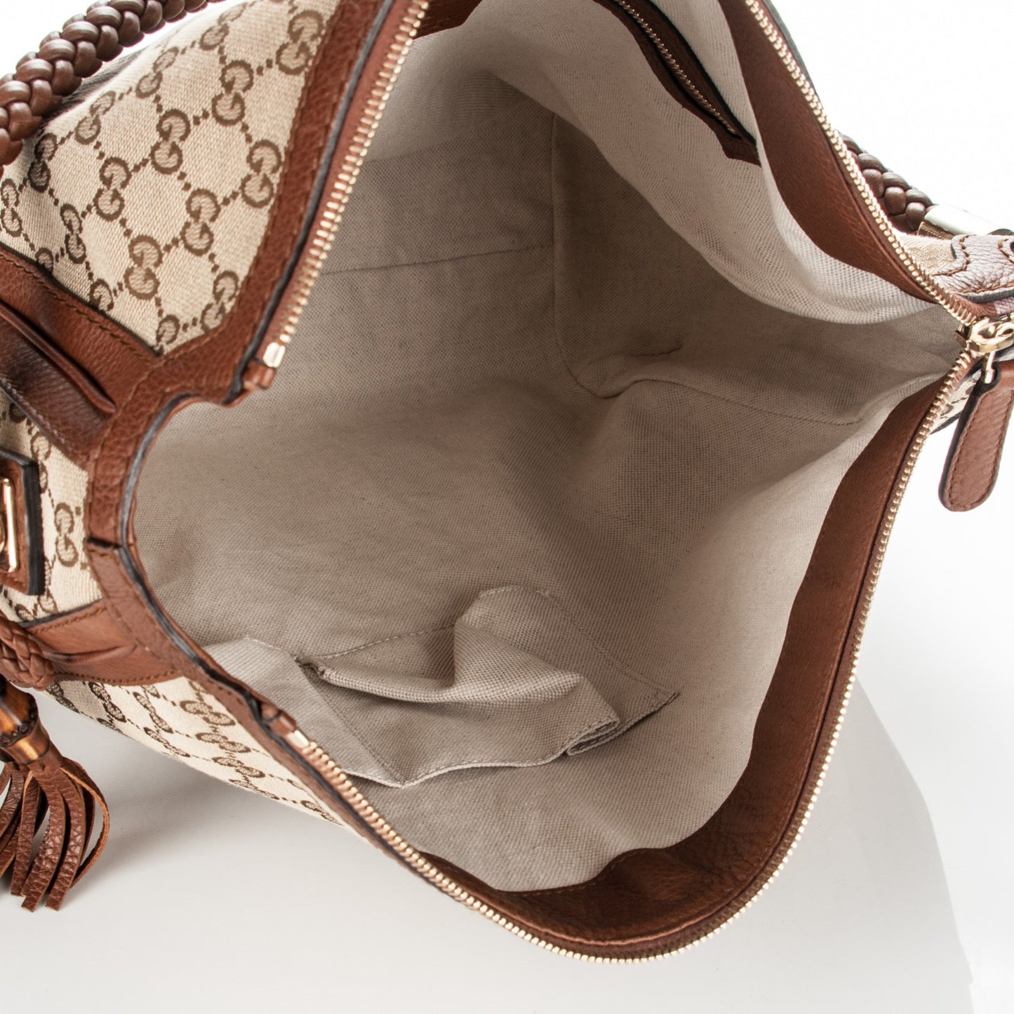 Monogram Cellarius Calfskin Large Bella Hobo Beige Ebony Cuir