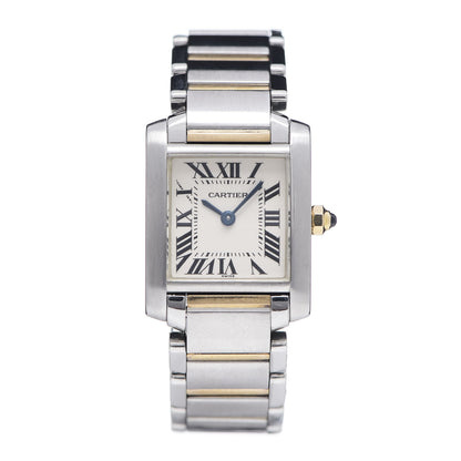 Cartier Stainless Steel 18K Yellow Gold 20mm Tank Francaise Quartz Watch 1 of 6