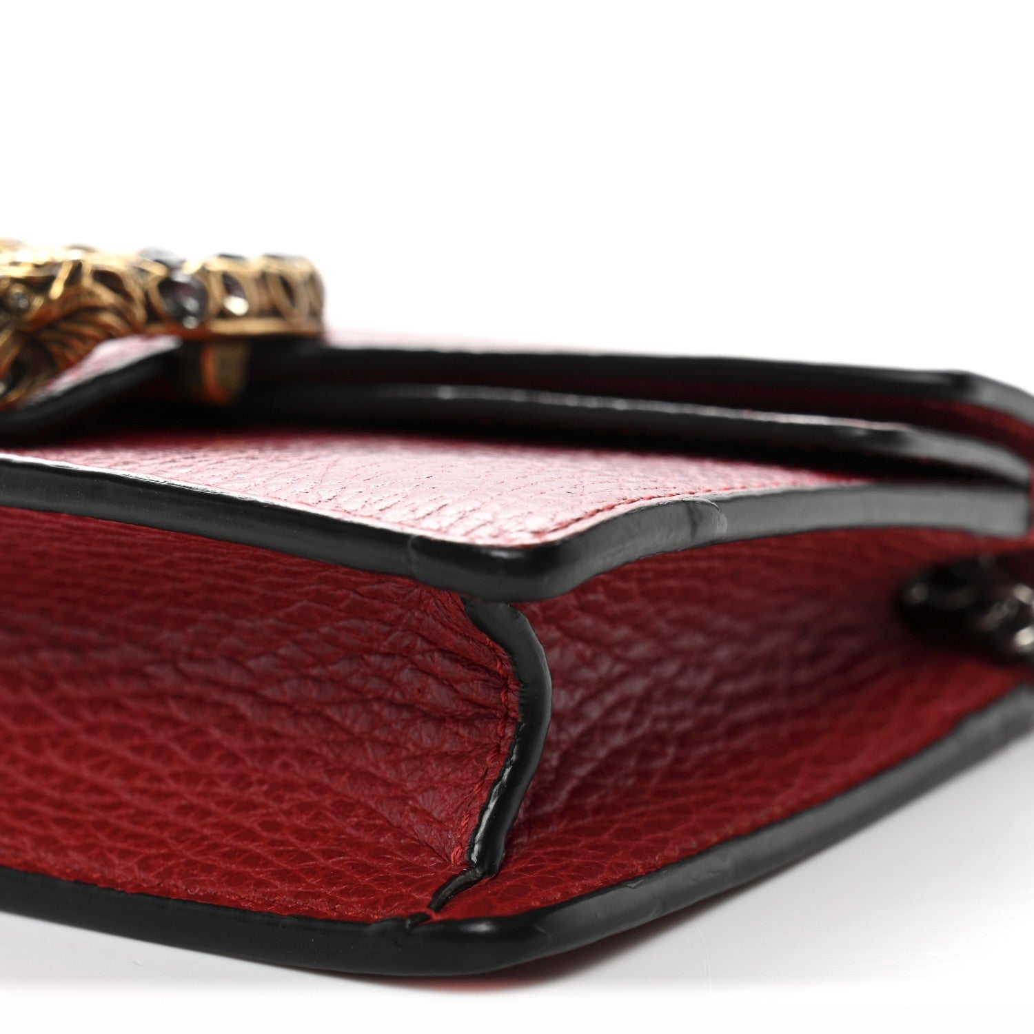 Gucci Calfskin Super Mini Dionysus Shoulder Bag Hibiscus Red