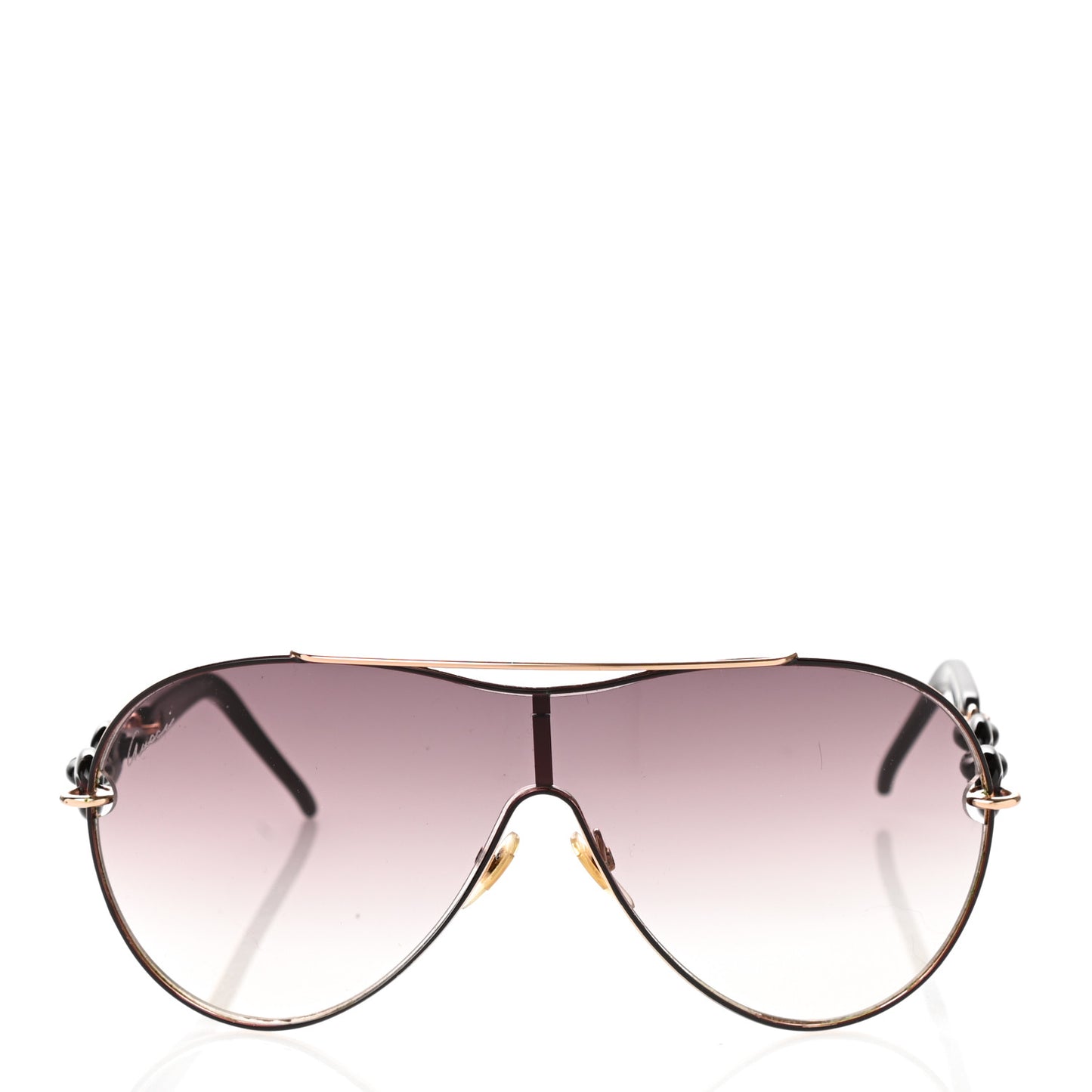 Marina Chain Aviator Sunglasses Gold Black