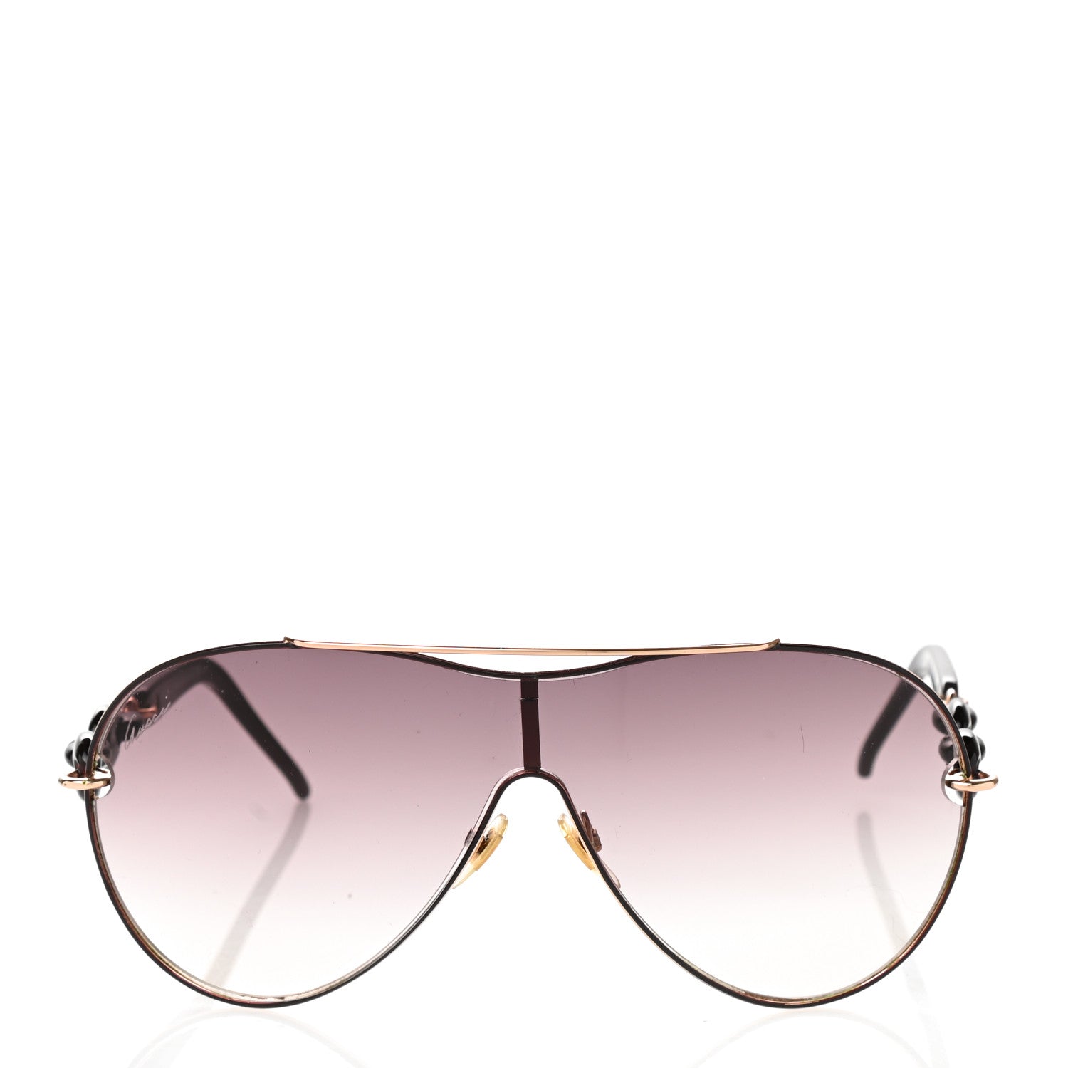 Gucci Marina Chain Aviator Sunglasses Gold Black 2 of 8