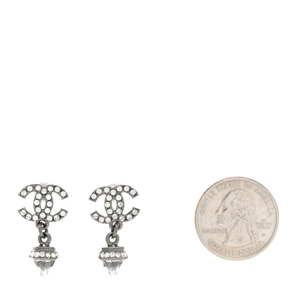 Chanel Ruthenium CC Crystal Drop Earrings 2 of 4