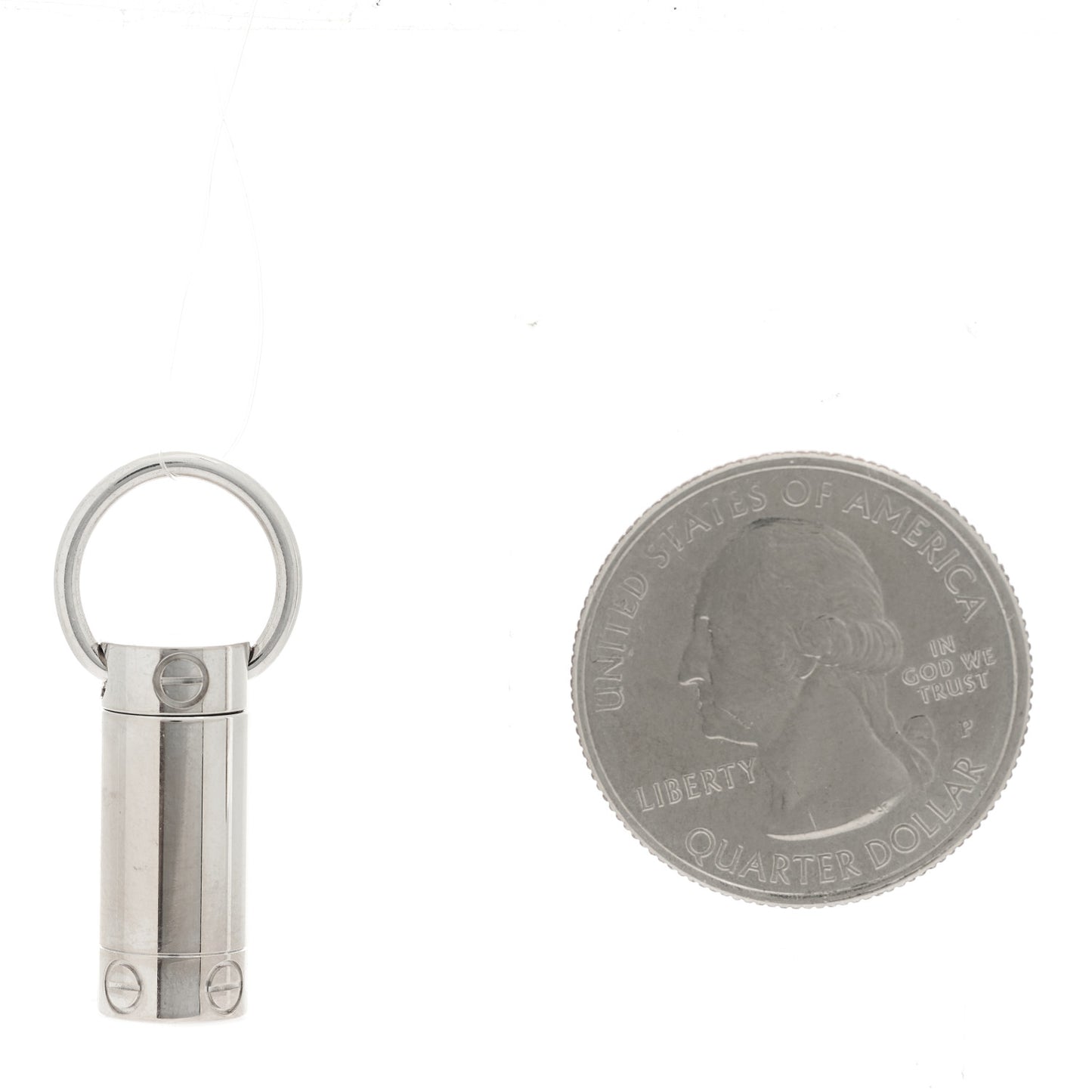 18K White Gold Screwdriver Pendant