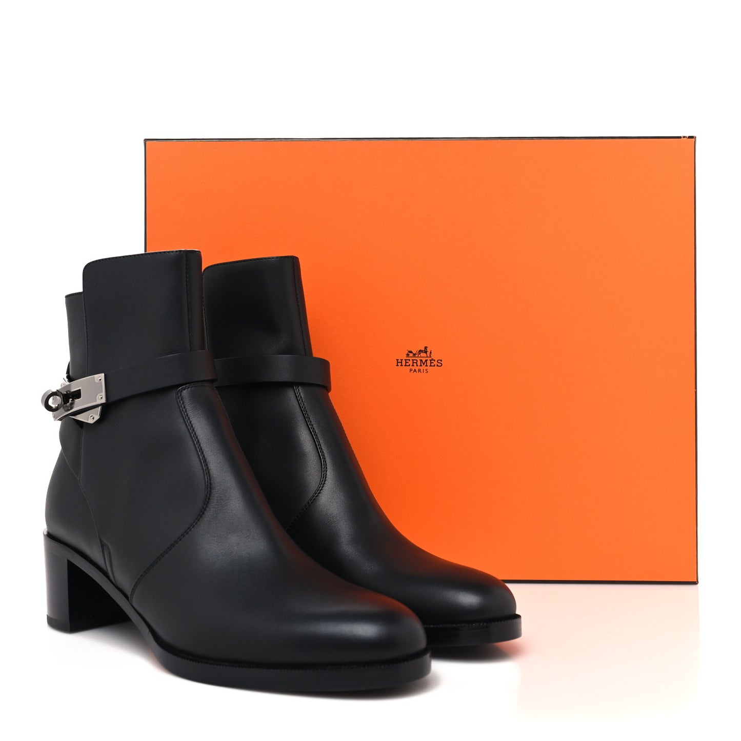 Calfskin Frenchie 50 Ankle Boots 36 Black