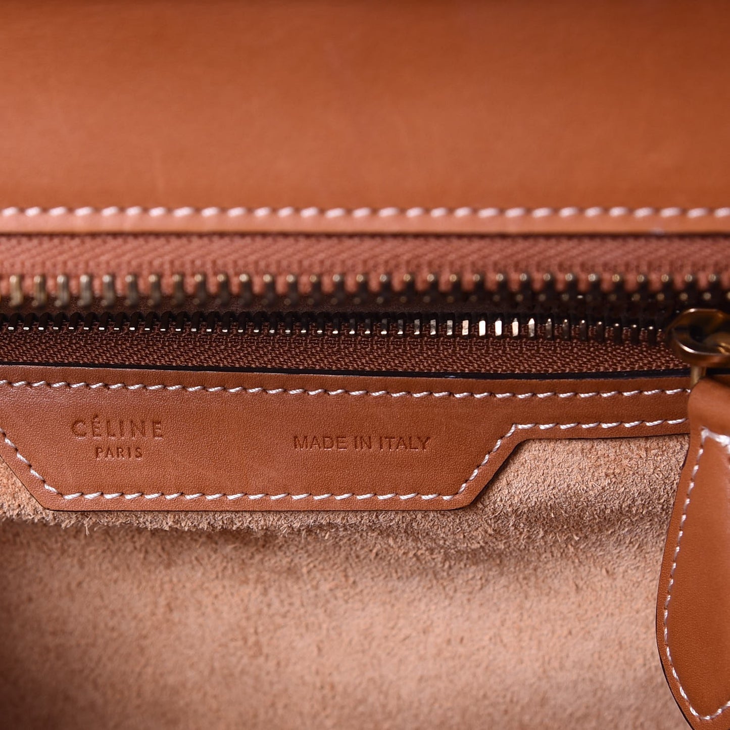 Natural Calfskin Micro Luggage Tan