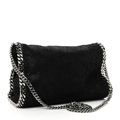 Stella McCartney Shaggy Deer Mini Falabella Fold Over Tote Black 3 of 9