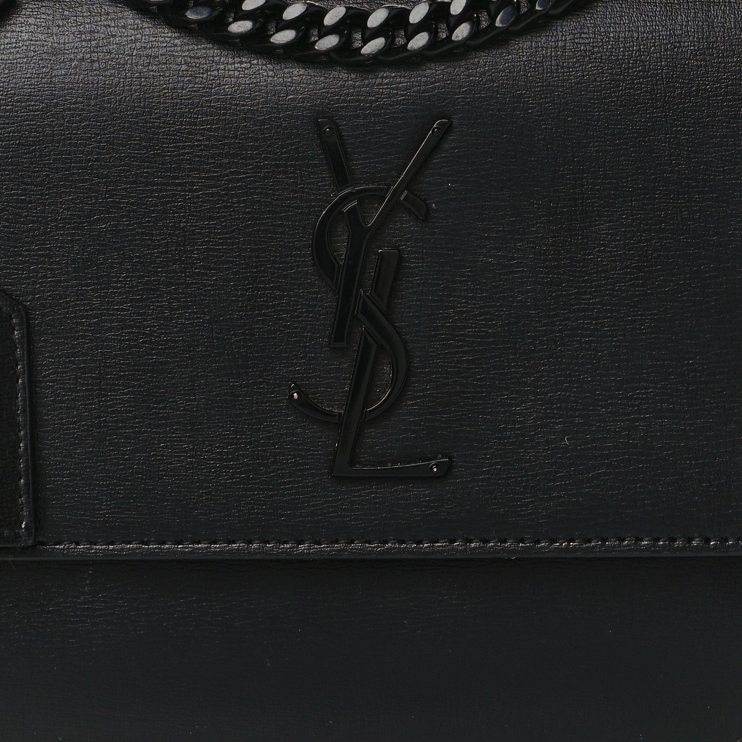 Saint Laurent Calfskin Medium Monogram Sunset Black 8 of 9