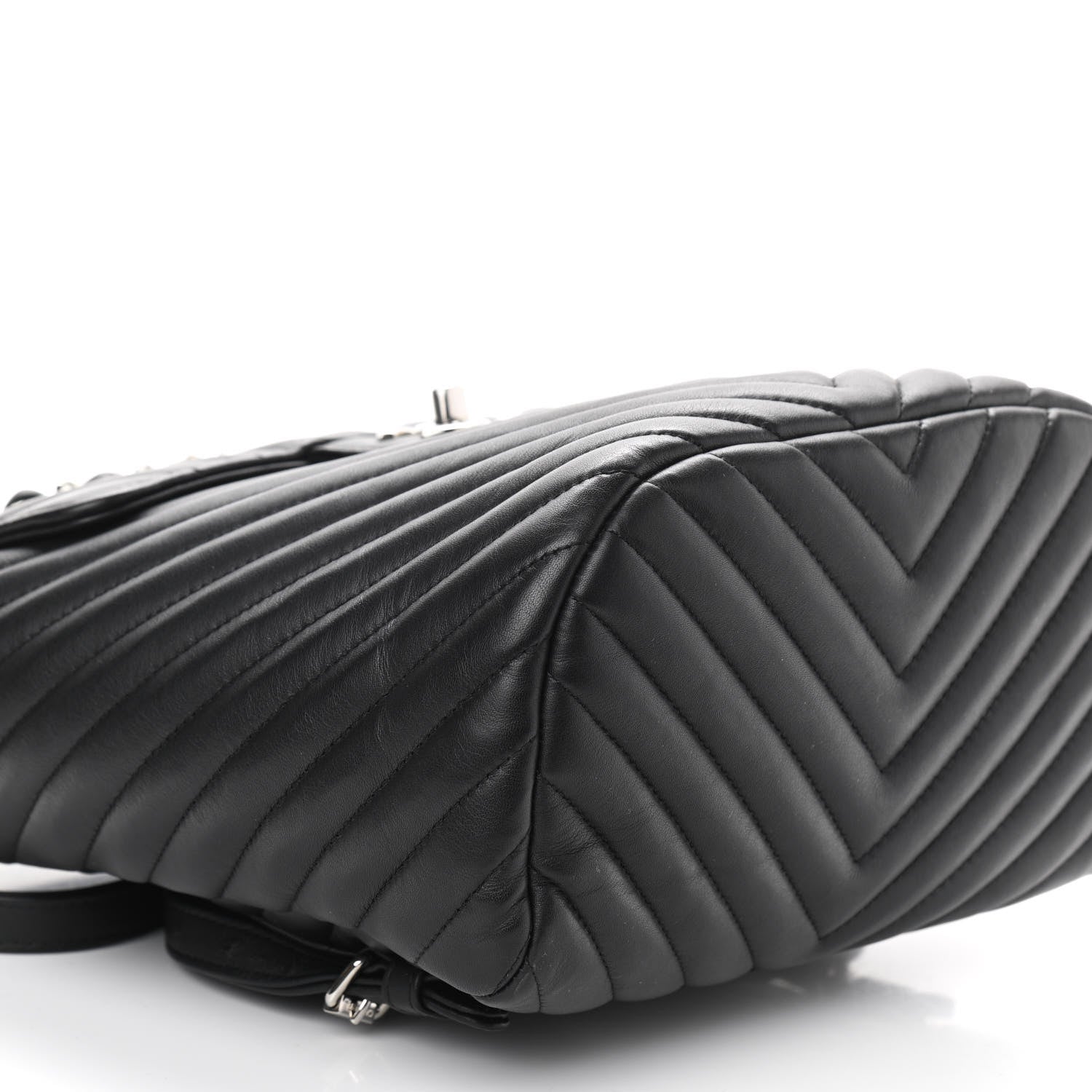 Chanel Calfskin Chevron Quilted Small Urban Spirit Backpack Black 9 of 10