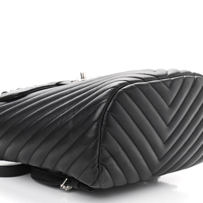 Chanel Calfskin Chevron Quilted Small Urban Spirit Backpack Black 9 of 10