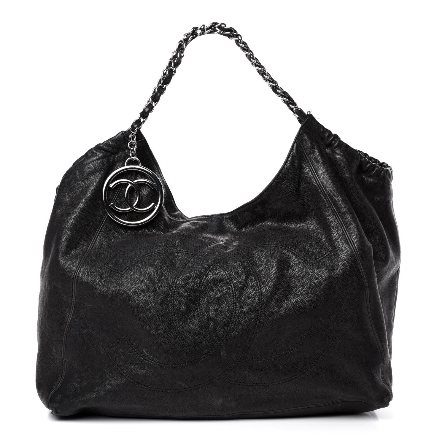 Chanel Distressed Caviar XL Coco Cabas Black 1 of 11