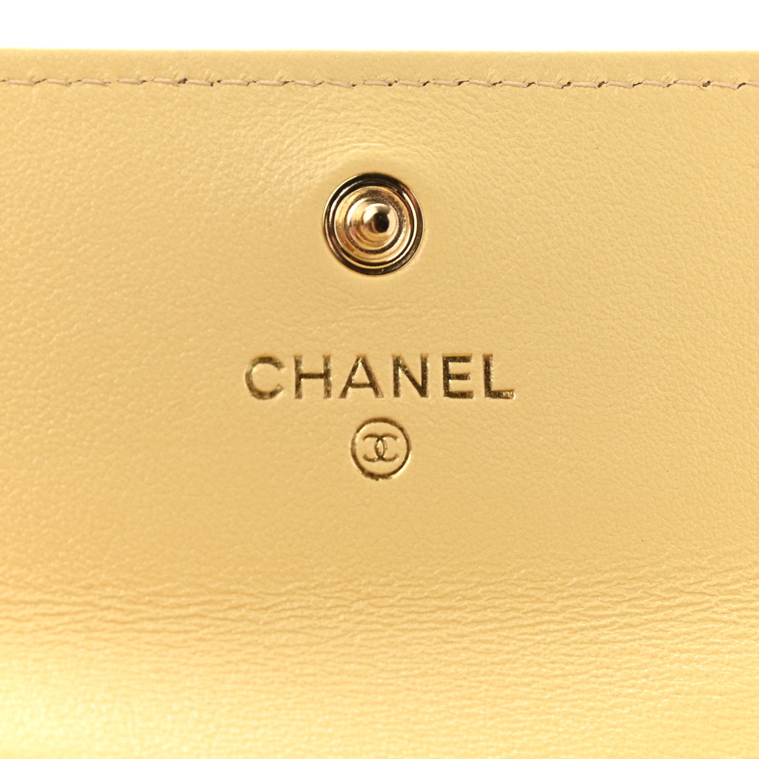 Chanel Lambskin Quilted Chanel 19 Flap Card Holder Yellow 6 of 10